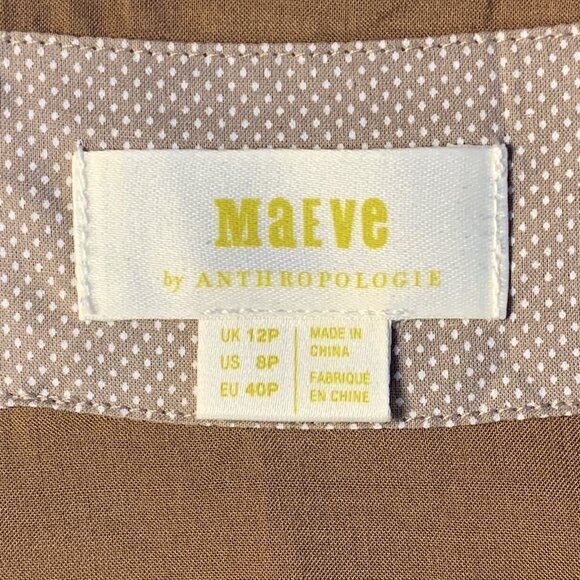 Maeve Anthropologie Bernice Midi Polka Dot Wrap Dress Sz 8P 8 with Pockets - Picture 14 of 14